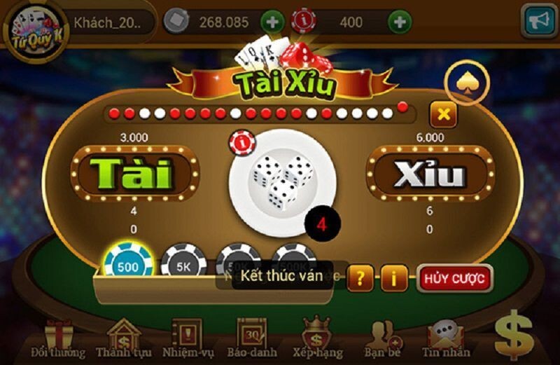 Các tựa game tài xỉu phổ biến 