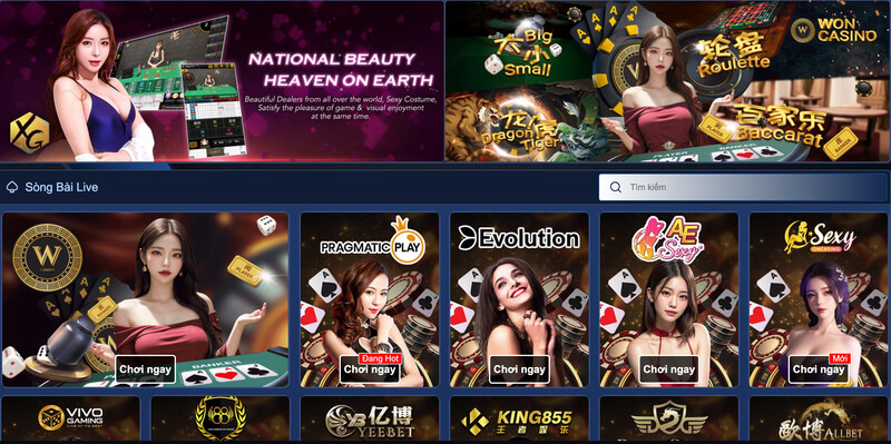 sảnh live casino uw99